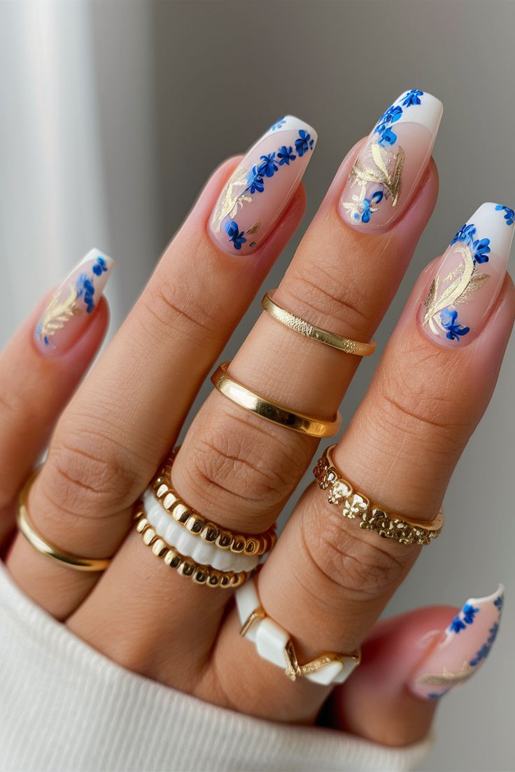 15. Blue Floral Porcelain