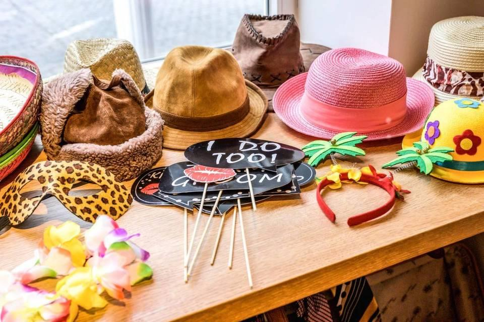 Photo Booth with Beach Props