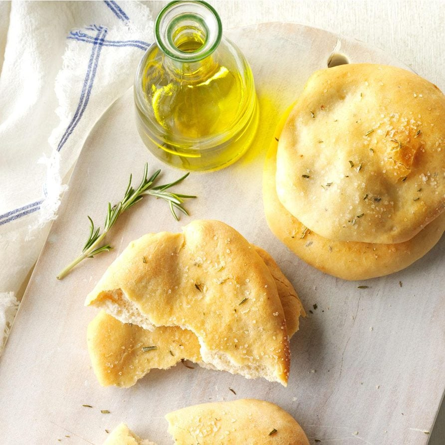 Brush the flatbreads lightly